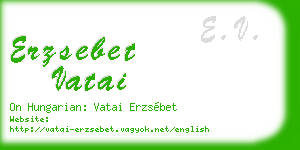 erzsebet vatai business card